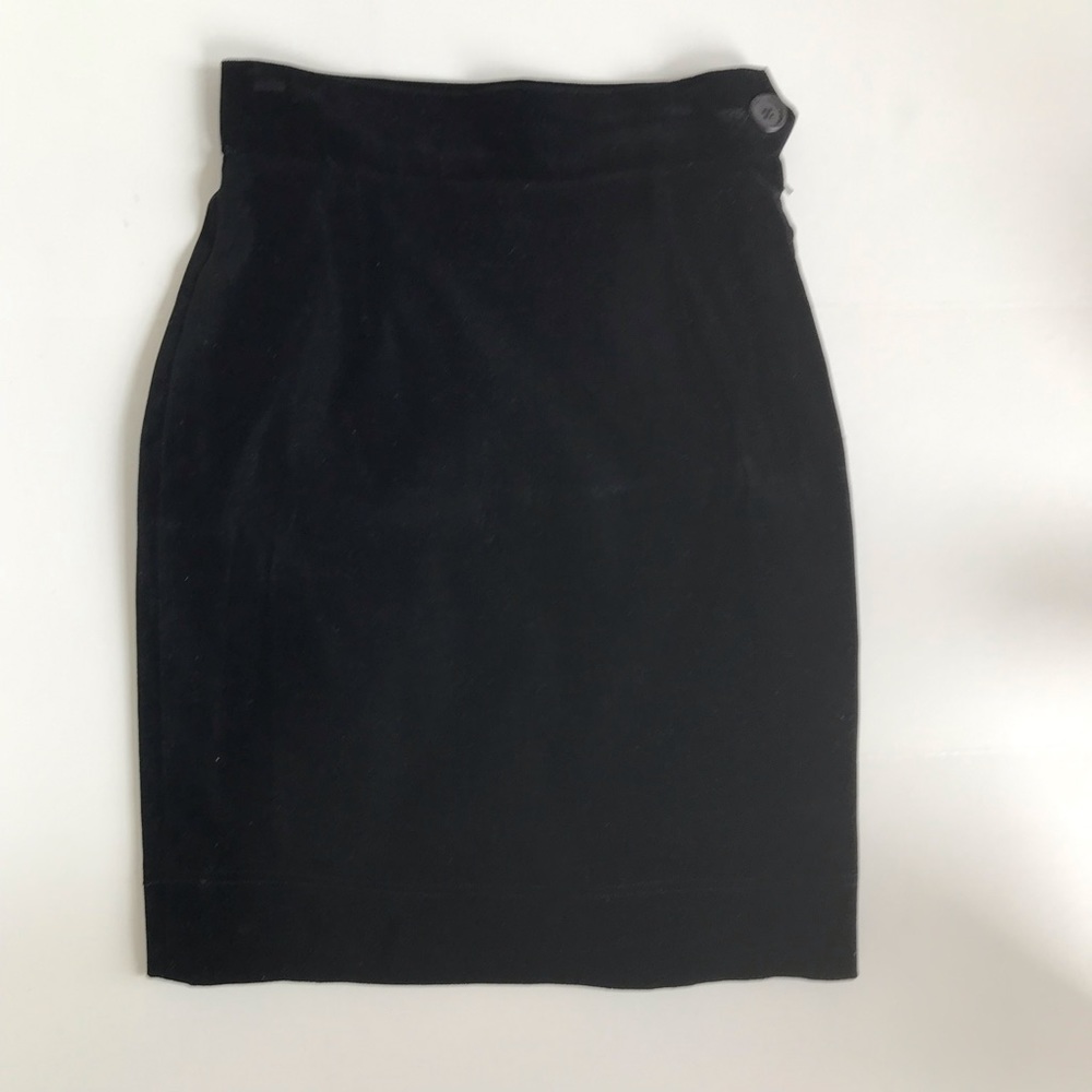 Moschino Black Velvet Mini Skirt